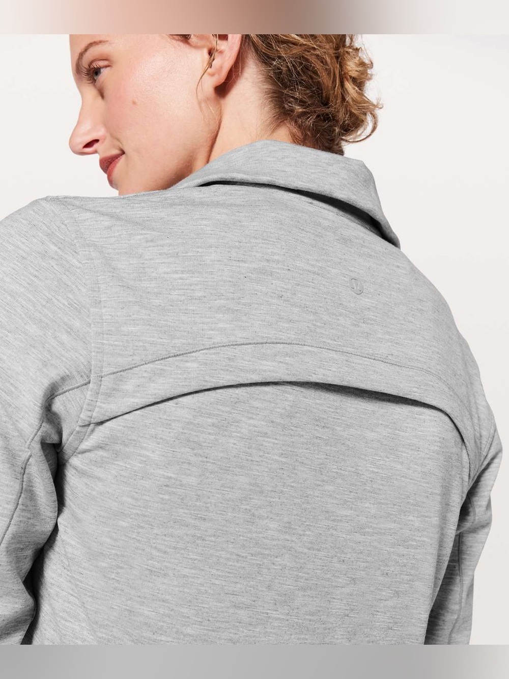 Lululemon Gather Up Jacket Heathered Power Grey Sea Salt Full Zip Athletic Yoga - Picture 4 of 8